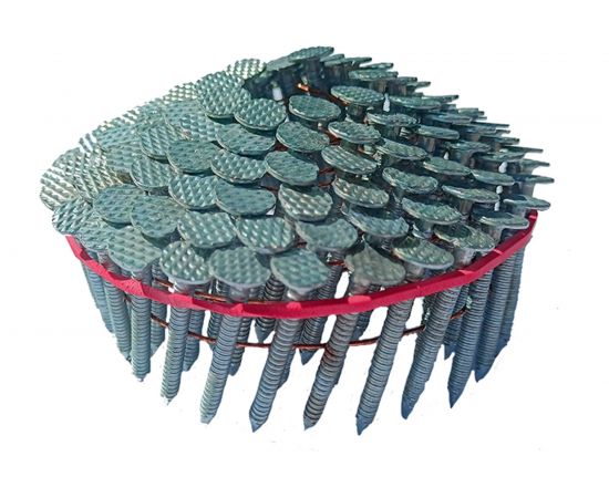 Кровельный оцинкованный гвоздь с кольцевой накаткой (ершеные) в барабане БМК 3.1x32 мм CRN31320 