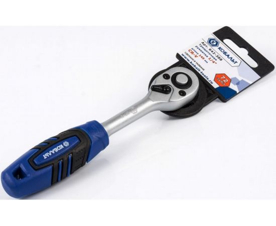 Трещоточная рукоятка 1/4, 145мм, 72зуба КОБАЛЬТ 642-388 