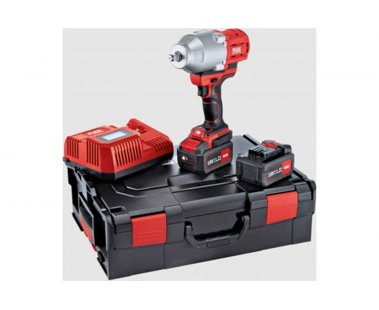 Аккумуляторный ударный гайковерт FLEX IW 1/2 950, 18.0-EC/5.0 Set 530187 