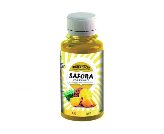 Колеровочная паста SAFORA солнечный 100 мл 02 
