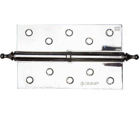 Дверная разъемная петля Зубр Эксперт 1 подшипник цвет хром CP правая с крепежом 125x75x2.5 мм 2 шт. 37605-125-2R 