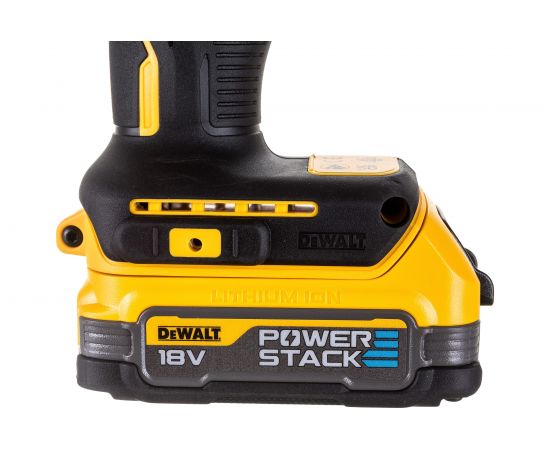 Бесщеточный импульсный шуруповерт DEWALT 18 В XR батарея POWERSTACK, чемодан TSTAK DCF840E1T-XJ – изображение 11