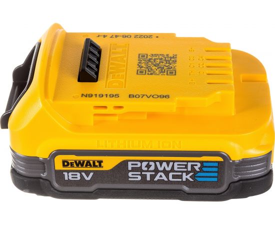 Бесщеточный импульсный шуруповерт DEWALT 18 В XR батарея POWERSTACK, чемодан TSTAK DCF840E1T-XJ – изображение 13