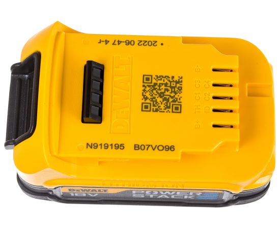 Бесщеточный импульсный шуруповерт DEWALT 18 В XR батарея POWERSTACK, чемодан TSTAK DCF840E1T-XJ – изображение 17