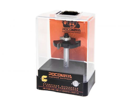 Фреза кромочная фальцевая с нижним подшипником серия 1023 (40x8x50 мм; Z3; хвостовик 8 мм) Росомаха 802316 – изображение 2