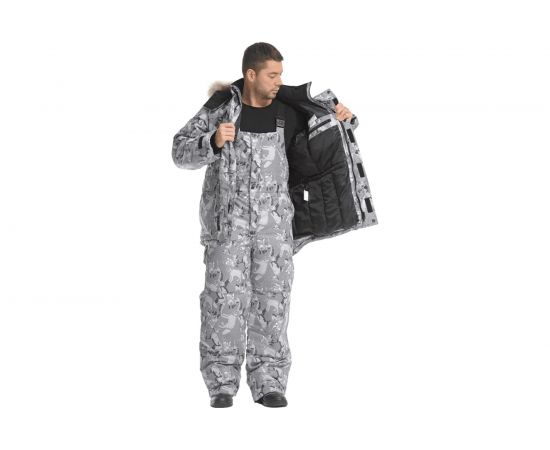 Утепленный костюм Sobol ХАНТЕР, волки, серый Кос 463/ 96/182 – изображение 2