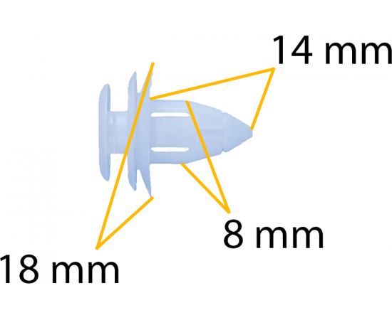 Автокрепеж Hyundai/Kia/Lexus/Mitsubishi/Toyota 10 шт 9046710168, 6777133040, 6777106010 КрепАвто 0196 – изображение 2