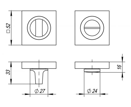 Поворотная ручка Fuaro BK6 KM SN/CP-3 23685 – изображение 2