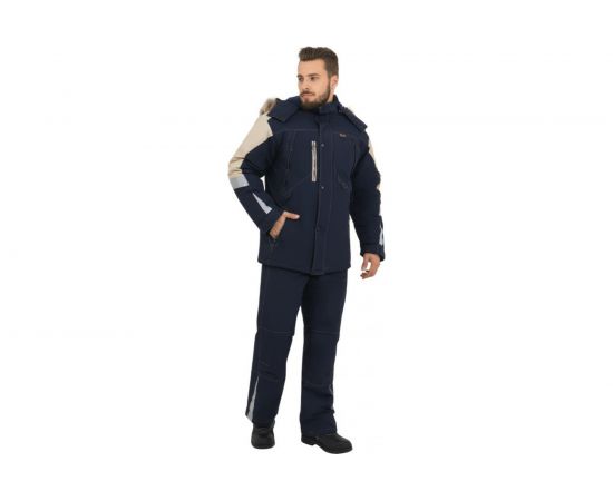 Куртка iForm ХАЙ-ТЕК синий-бежевый, р. 96-100, рост 170-176 Кур 323/ 96/170 – изображение 2