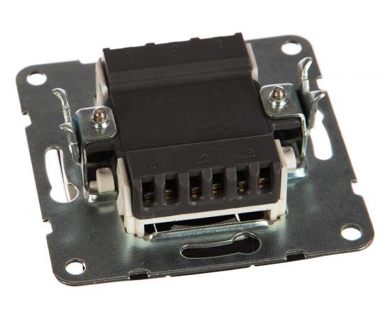 3-клавишный выключатель LK Studio схема 1+1+1, 16 A, 250 B, черный бархат 862108-1 – изображение 2