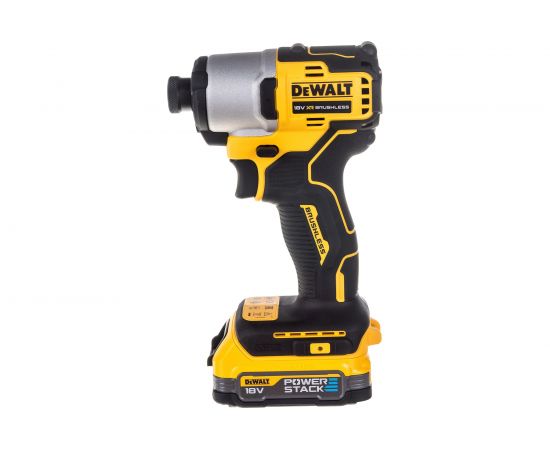 Бесщеточный импульсный шуруповерт DEWALT 18 В XR батарея POWERSTACK, чемодан TSTAK DCF840E1T-XJ – изображение 2