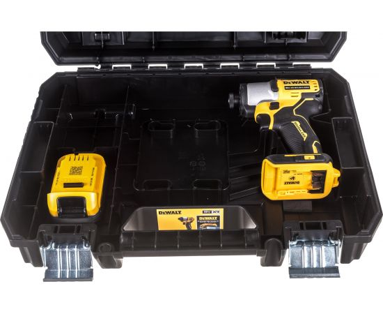Бесщеточный импульсный шуруповерт DEWALT 18 В XR батарея POWERSTACK, чемодан TSTAK DCF840E1T-XJ – изображение 21