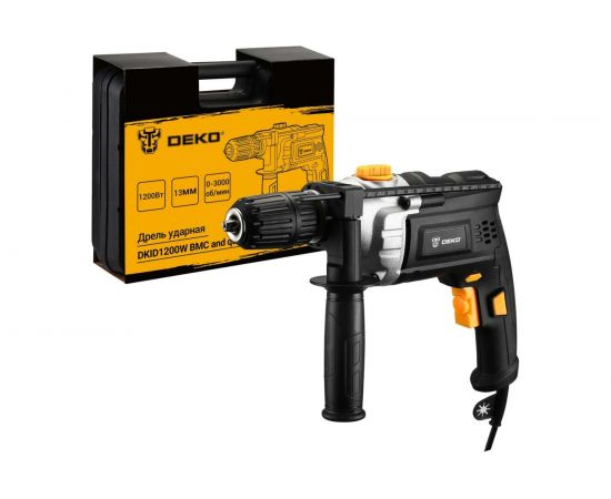 Ударная сетевая дрель DEKO DKID1200W в кейсе, с быстрозажимным патроном 063-4327 – изображение 4