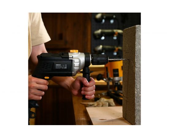 Ударная сетевая дрель DEKO DKID1200W в кейсе, с быстрозажимным патроном 063-4327 – изображение 6