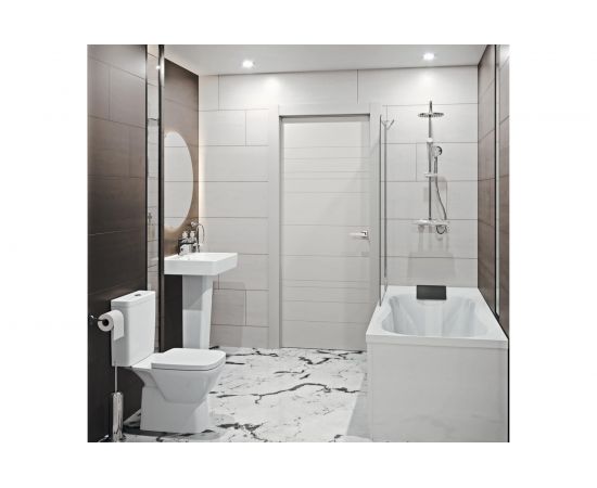 Унитаз-компакт Santek ""Нео"" стандарт, 2-режима, сиденье дюропласт, softclose, clip up 00032789 – изображение 8