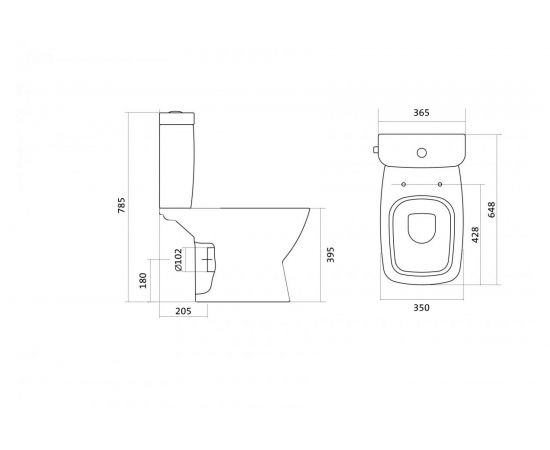 Унитаз-компакт Santek ""Нео"" стандарт, 2-режима, сиденье дюропласт, softclose, clip up 00032789 – изображение 10