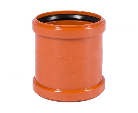 Двухраструбная муфта наружной канализации Ostendorf ПВХ, 125 мм 221510 