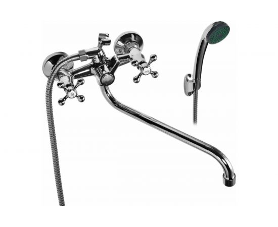 Смеситель для ванной WISENT с изливом 30 см и душем 2365 