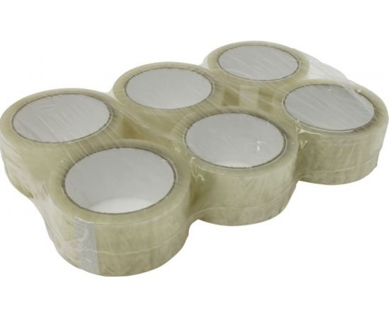 Клейкая лента Волга Полимер 48 мм, 66 м, 47 мкм, 6 шт. 509000121 