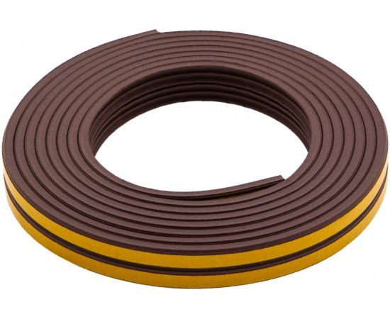Резиновый уплотнитель СИБРТЕХ (6 м; профиль E; коричневый) 88914 
