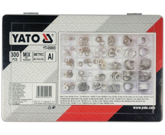 Набор алюминиевых шайб YATO 300 шт. YT-06865 