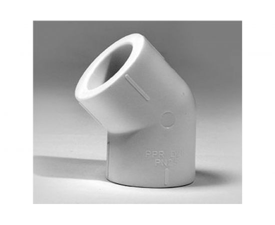 Отвод ООО МультиМирПласт 20/45 белый, ППР ОТВ 20/45 