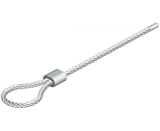 Трос с петлей и зажимом УМС 2 мм, L=2 м T-2-2-Z 