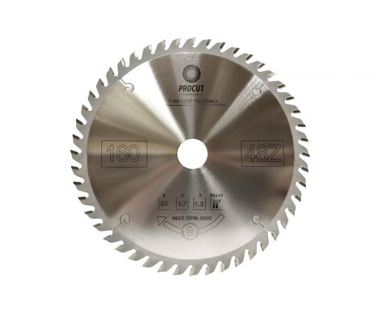Диск ультратонкий для продольного и поперечного реза (160x20x1.7/1.2 мм; Z=48) PROCUT 797.1602048A 