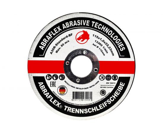 Круг отрезной по металлу + нержавейке (115x1,0x22 мм) Abraflex А115102223 