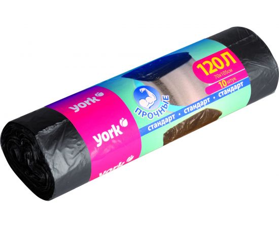 Мешки для мусора (10 шт; 120 л; 8 мкм) YORK 902150 