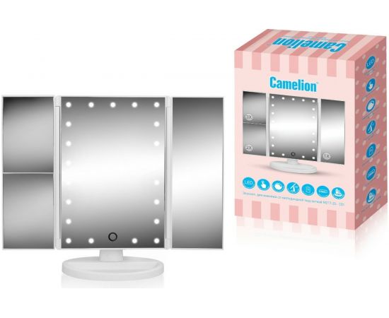Зеркало Camelion с LED подсветкой M217-DL C01 белый 14005 