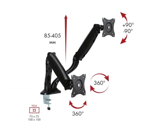 Кронштейн для мониторов ARM MEDIA LCD-T22 black 10159 