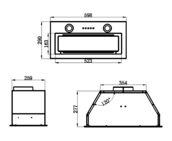 Кухонная вытяжка MAUNFELD белый TRAPEZE 602IG WHITE – изображение 15