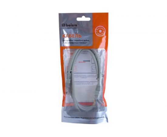 Кабель Belsis патчкорд UTP RJ-45 серый SP3050 – изображение 2