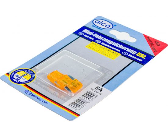 Флажковые предохранители Alca мини 5 А, 5 шт. в блистере 670100 – изображение 2
