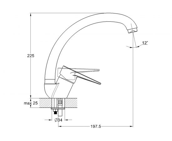 Смеситель для кухни Solone SUP4-A045 – изображение 2