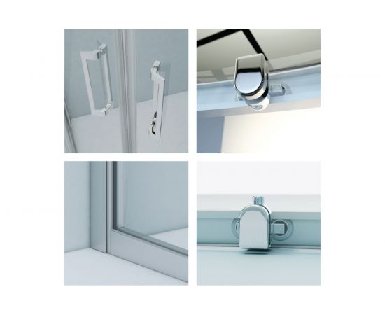 Душевое ограждение IDDIS Zodiac глянцевый алюминиевый профиль, 90х90х195 ZOD6CS9i23 – изображение 2