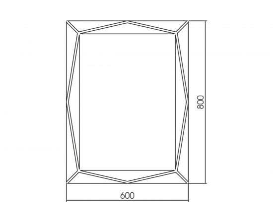 Зеркало MIXLINE "Алмаз" 600х800 горизонтальный/вертикальный крепеж 548525 – изображение 2