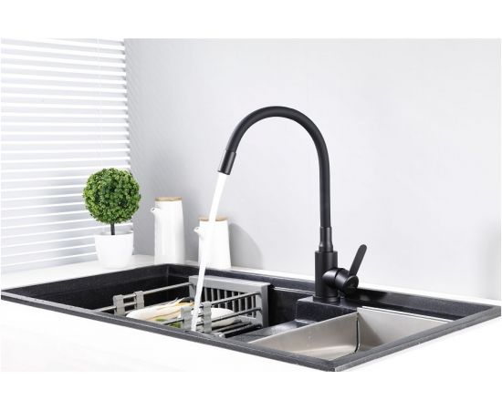 Смеситель для кухни MYNAH с гибким силиконовым изливом, керамический картридж M58301E2 – изображение 2