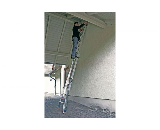 Шарнирная телескопическая стремянка Krause MONTO TELEVARIO 4х5 перекладины 129987 – изображение 2
