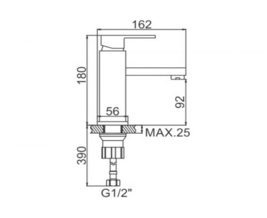 Смеситель для умывальника LEDEME L1033 с гайкой 65683 – изображение 2