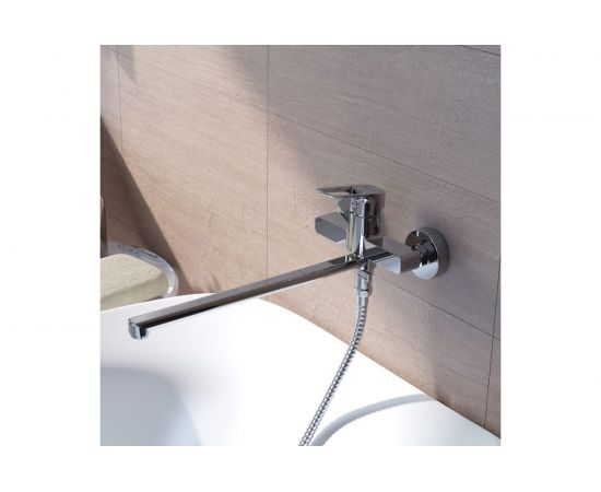 Смеситель для ванны IDDIS Spin с длинным изливом SPISBL2i10WA – изображение 2