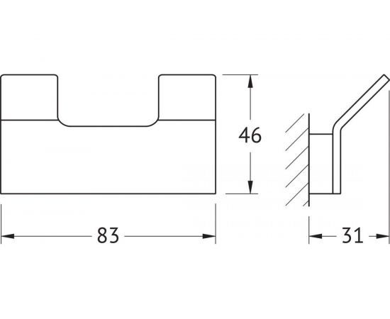 Крючок Artwelle Regen двойной хром 8325 – изображение 2
