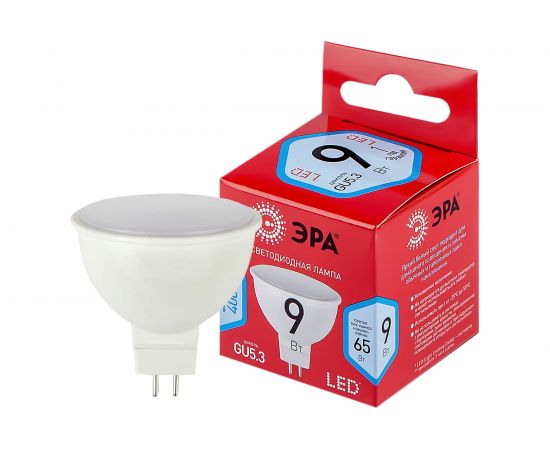 Светодиодные лампочки ЭРА ЭКО LED MR16 9W 840 GU5.3 R 9Вт софит, нейтральный холодный белый Б0050199 – изображение 2