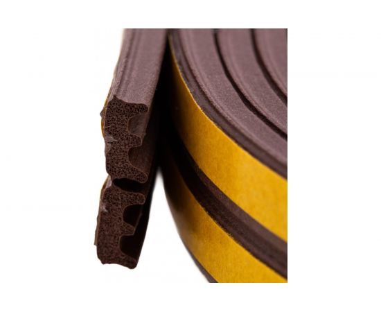 Резиновый уплотнитель СИБРТЕХ (6 м; профиль E; коричневый) 88914 – изображение 3