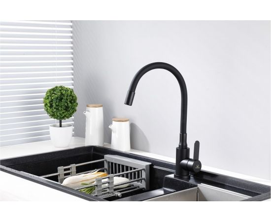 Смеситель для кухни MYNAH с гибким силиконовым изливом, керамический картридж M58301E2 – изображение 3