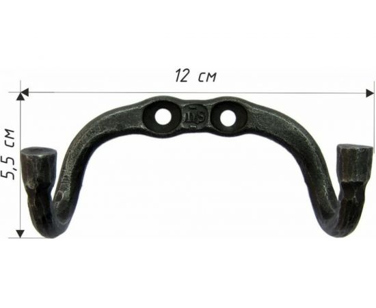 Настенный кованый крючок Covali Двойной HC-194 – изображение 3