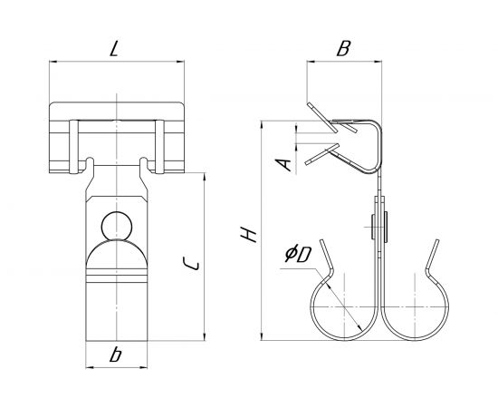 Балочный зажим УМС 2-7 мм под трубу, двойной, 25 мм 10 шт. BZ-2-7-TD25 – изображение 3