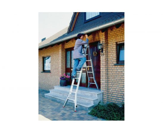 Шарнирная телескопическая стремянка Krause MONTO TELEVARIO 4х5 перекладины 129987 – изображение 3