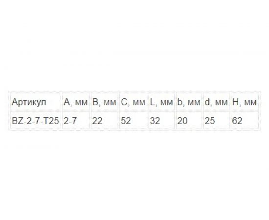 Балочный зажим УМС 2-7 мм под трубу 25 мм 15 шт. BZ-2-7-T25 – изображение 5